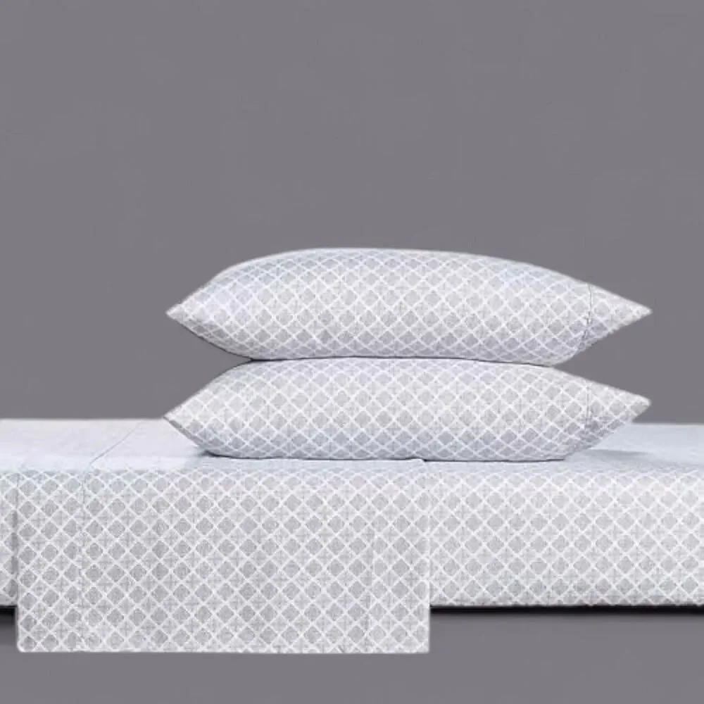 South Point Home Fashions Microfiber Sheet Set Medallion Grey Size Twin/ Twin XL